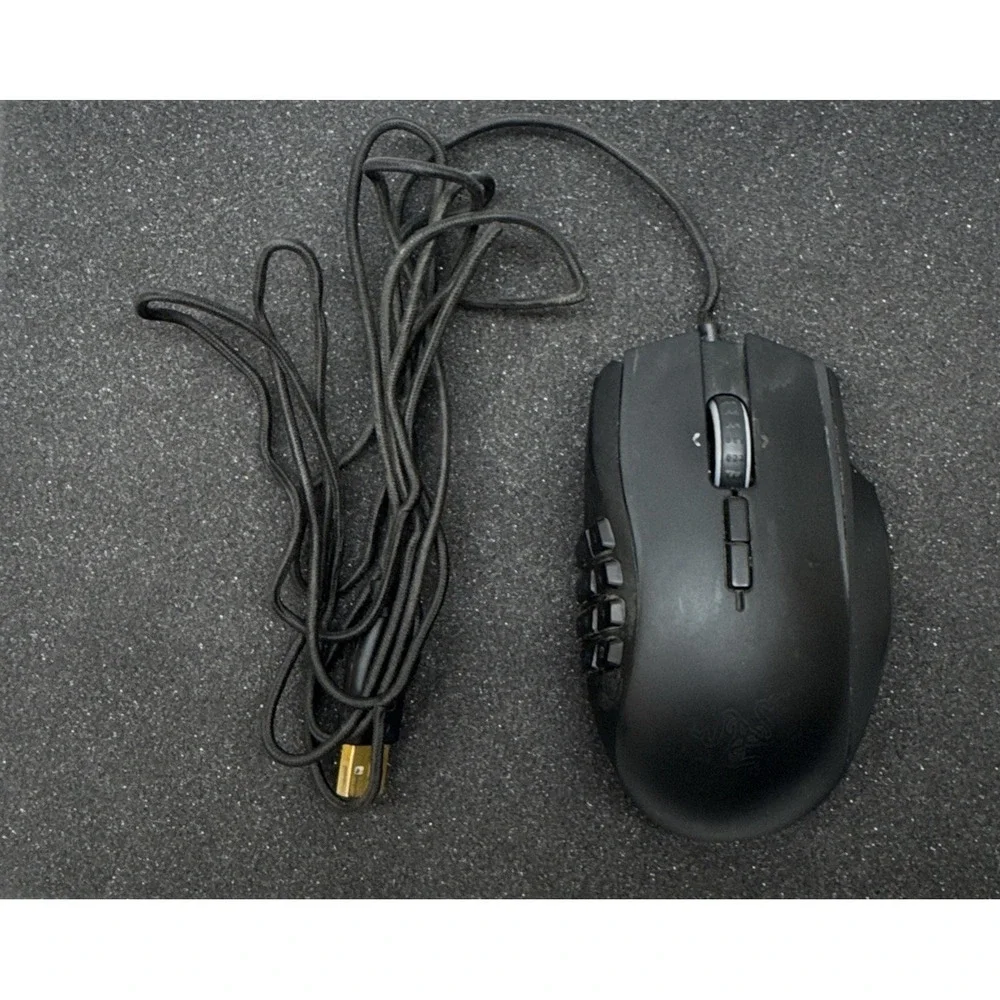 GENUINE Razer Naga Expert MMO Gaming Wired USB Mouse RZ01-0104 - Black/Green